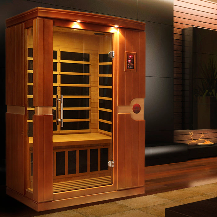 Dynamic Sauna, Venice 2-person Low EMF (Under 8MG) FAR Infrared Indoor Sauna (Canadian Hemlock)