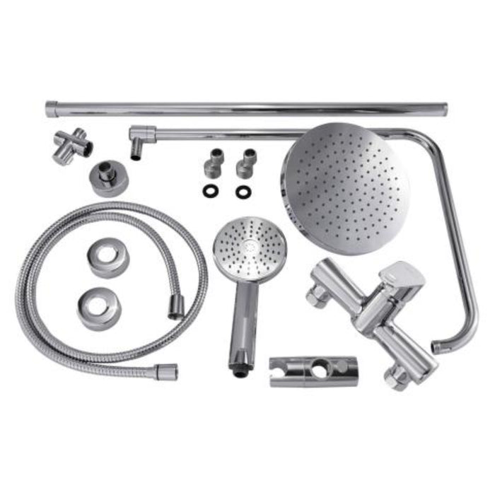 SaunaLife, Rain-Series Outdoor Barrel Shower Kit 53"Wx90"H