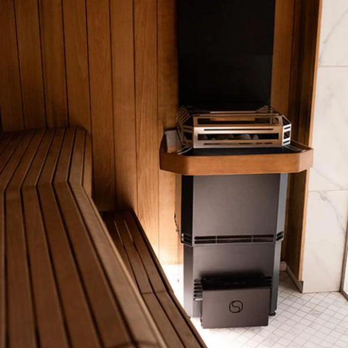 Saunum AIR L 10 Sauna Heater Air Series, 9.8kW Sauna Heater w/Climate Equalizer, AirIQ Wi-Fi Controller and Stones